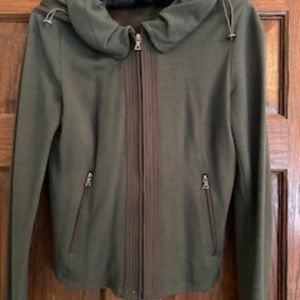 Elie Tahari wool front zip jacket
